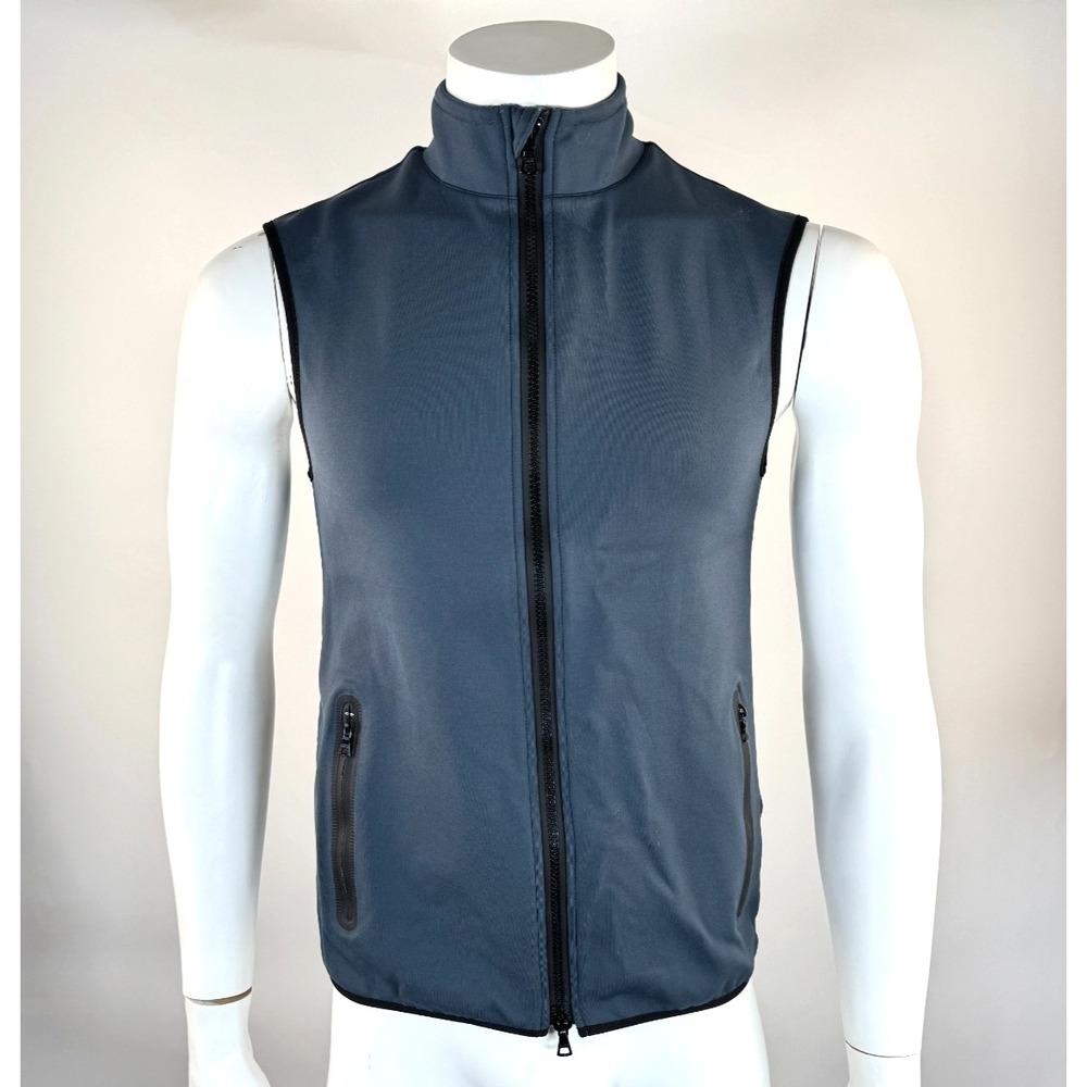 Orlebar Brown Whitman Tech-Jersey Gilet Vest Men M EUC $445 Golf Full zip Pocket